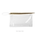 a clear bag & khaki zipper jetsetter large - clear vinyl