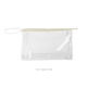 a clear bag & natural zipper jetsetter large - clear vinyl