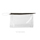 a clear bag & espresso zipper jetsetter large - clear vinyl