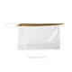 a clear bag & harvest tan zipper jetsetter large - clear vinyl