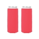 aerial view a neon coral kolder kaddy neoprene for slim cans, image 1 of 2