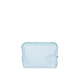 aerial view a beach wash denim bag & turquoise zipper denim busy bee pouch, image 1 of 2