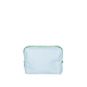aerial view a beach wash denim bag & sweet pea zipper denim busy bee pouch, image 1 of 2