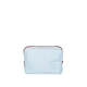 aerial view a beach wash denim bag & terra cotta zipper denim busy bee pouch, image 1 of 2