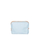 aerial view a beach wash denim bag & crush zipper denim busy bee pouch, image 1 of 2