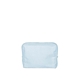 aerial view a beach wash denim bag & powder blue zipper denim busy bee pouch, image 1 of 2