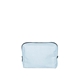 aerial view a beach wash denim bag & navy zipper denim busy bee pouch, image 1 of 2