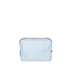 aerial view a beach wash denim bag & purple zipper denim busy bee pouch, image 1 of 2
