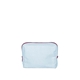 aerial view a beach wash denim bag & fuchsia zipper denim busy bee pouch, image 1 of 2