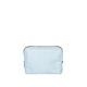 aerial view a beach wash denim bag & khaki zipper denim busy bee pouch, image 1 of 2