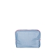 aerial view a french wash denim bag & tickled pink zipper denim busy bee pouch, image 1 of 2