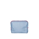 aerial view a french wash denim bag & drama queen zipper denim busy bee pouch, image 1 of 2