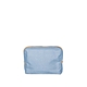 aerial view a french wash denim bag & creamsicle zipper denim busy bee pouch, image 1 of 2