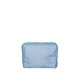 aerial view a french wash denim bag & turquoise zipper denim busy bee pouch, image 1 of 2