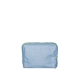 aerial view a french wash denim bag & key lime pie zipper denim busy bee pouch, image 1 of 2