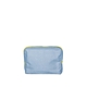 aerial view a french wash denim bag & lemon chiffon zipper denim busy bee pouch, image 1 of 2