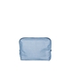 aerial view a french wash denim bag & bluebird zipper denim busy bee pouch, image 1 of 2