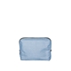 aerial view a french wash denim bag & pine zipper denim busy bee pouch, image 1 of 2