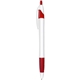 a red silhouette grip - retractable ball point pen with rubber grip