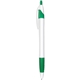 a green silhouette grip - retractable ball point pen with rubber grip