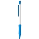 a blue mechanical pencils - white barrel with rubber grip 2 hb leads - refillable