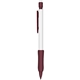 a mahogany mechanical pencils - white barrel with rubber grip 2 hb leads - refillable