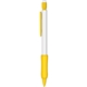 a yellow mechanical pencils - white barrel with rubber grip 2 hb leads - refillable