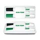 aerial view a white eraser housing with 1 black & 1 green markers dry erase gear marker eraser set with black green markers, image 1 of 2