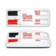 aerial view a white eraser housing with 1 black & 1 red markers dry erase gear marker eraser set with black red markers, image 1 of 2