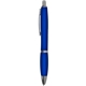 a blue madison translucent - retractable ball point pen - black ink