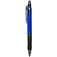 a blue tracker ball point - retractable pen with rubber grip