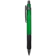a green tracker ball point - retractable pen with rubber grip