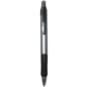 a silver tracker ball point - retractable pen with rubber grip