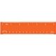 a orange colorful plastic 6- inch rulers