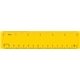 a yellow colorful plastic 6- inch rulers