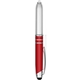 a red iwriter(r) glow - metal stylus pen with led light
