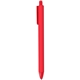 a red flex soft touch rubberized ball point pen - black ink