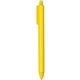 a yellow flex soft touch rubberized ball point pen - black ink