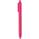 a pink flex soft touch rubberized ball point pen - black ink