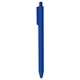 a blue flex soft touch rubberized ball point pen - black ink