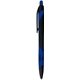 a blue gel sport soft touch rubberized hybird ink gel pen - black ink