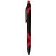 a red gel sport soft touch rubberized hybird ink gel pen - black ink