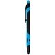 a lt. blue gel sport soft touch rubberized hybird ink gel pen - black ink