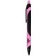 a pink gel sport soft touch rubberized hybird ink gel pen - black ink