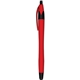 a red iwriter(r) smooth - soft touch rubberized ball point pen stylus