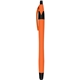 a orange iwriter(r) smooth - soft touch rubberized ball point pen stylus