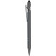a gray iwriter(r) exec - stylus soft touch rubberized metal ball point pen