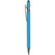a light blue iwriter(r) exec - stylus soft touch rubberized metal ball point pen