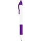 a violet zebra sarasa dry x -20- wh retractable gel pen with white body rubber grip