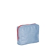 aerial view a french wash denim bag & grapefruit zipper denim busy bee pouch, image 2 of 2